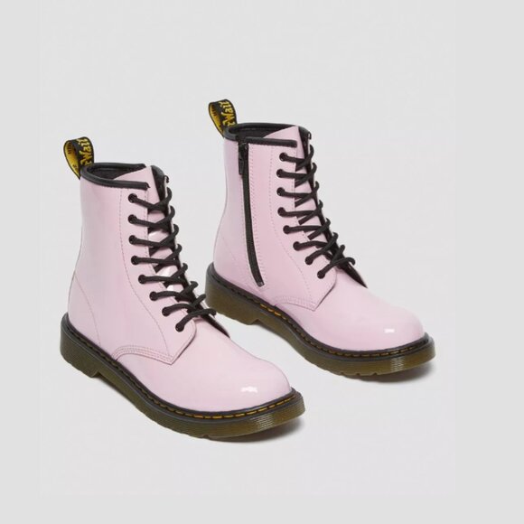 KIDS1460 PATENT LEATHER LACE UP BOOTS - Picture 4 of 6